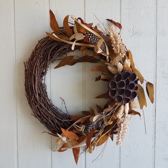 Rustic Fall Holiday Wreath - Picture 2 of 7